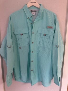 Columbia Men's Lightweight Fishing Shirt - Seafoam Green